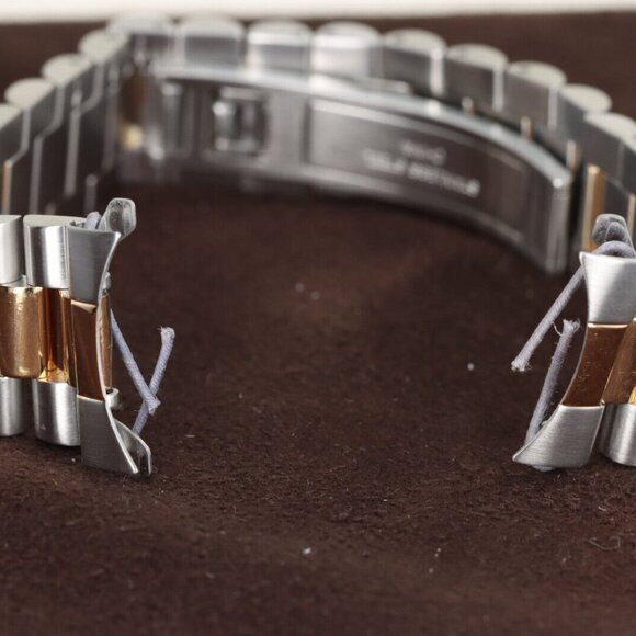 Hadley-Roma 20mm President Style Gold Plated & Steel Watch Bracelet/Band,MB4227T - Picture 2 of 3